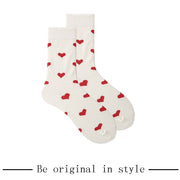 Sweet Heart Mid-Calf Tube Socks for Women