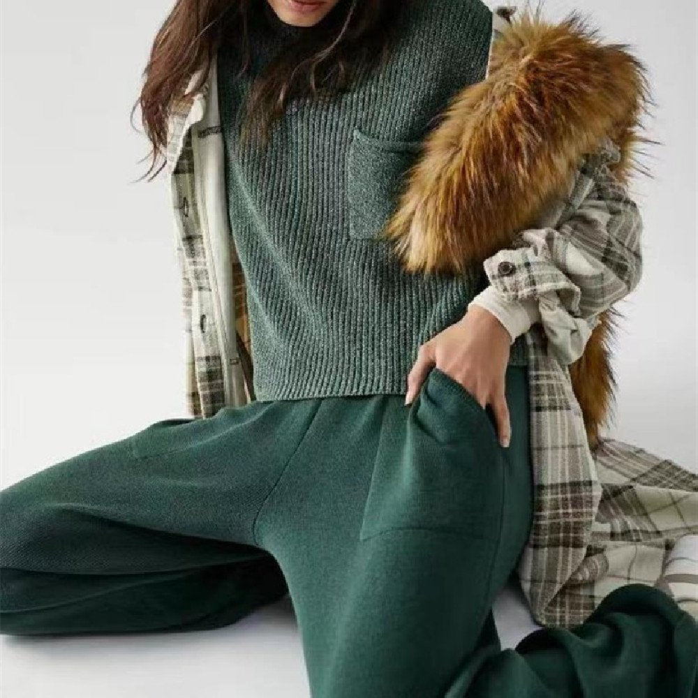 Ankle-tied Pocket Suit for Women