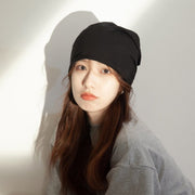 Thin Black Toque for Women - Japanese Style Winter Hat