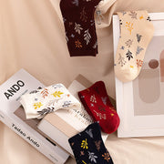 Warm Japanese-Style Mid-Calf Socks for Women