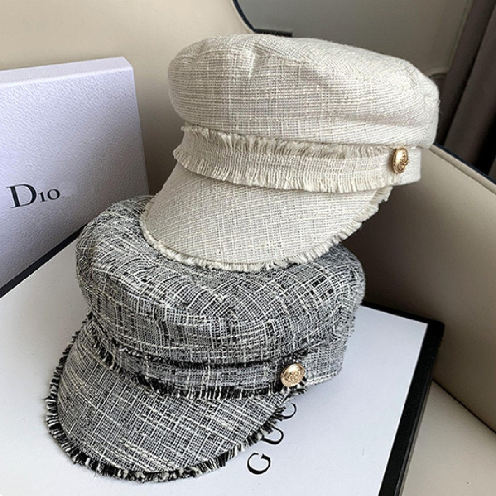 Retro Peaked Cap for Women