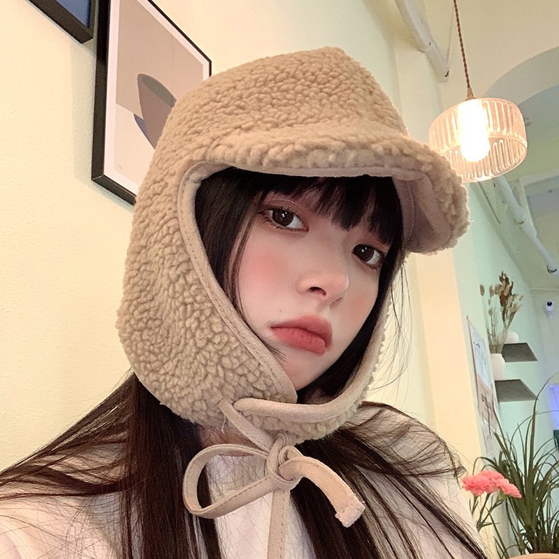 Warm Winter Earmuffs for Women - Fleece-Lined Lamb Wool