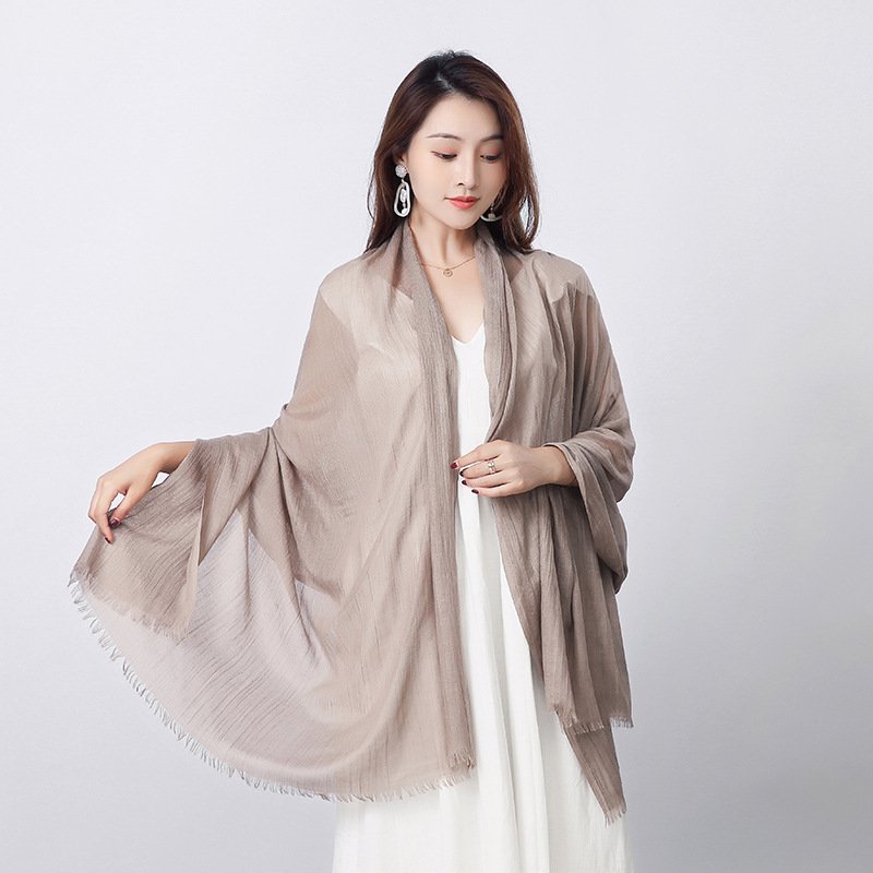 Add a Pop of Color with Artistic Cotton Linen Scarf