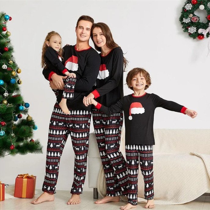 Cozy Autumn Winter Pajamas Set for Family