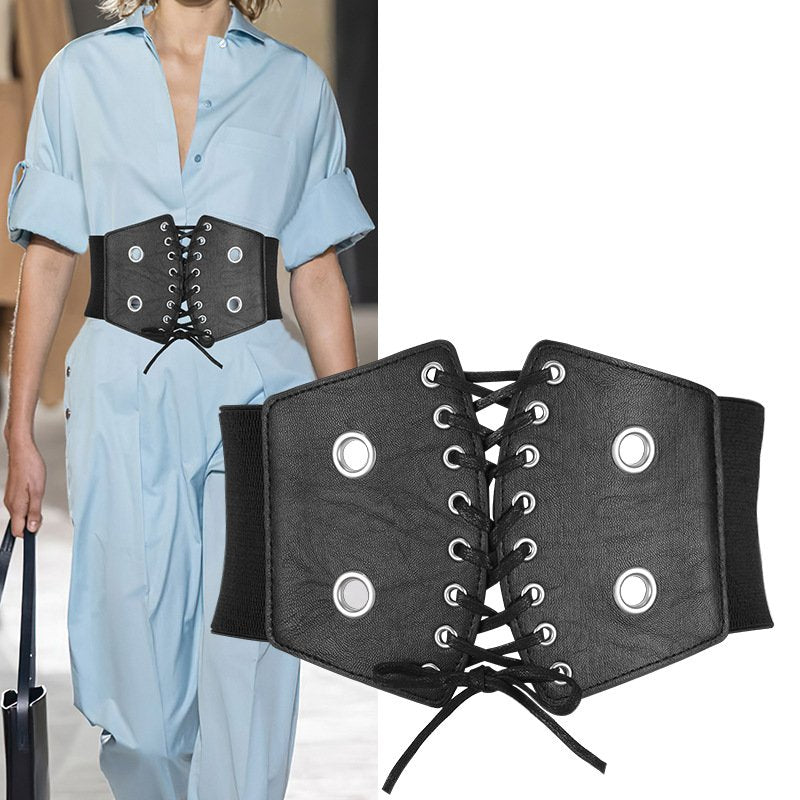 Black Elastic Waist Belt for Women, Versatile and Adjustable