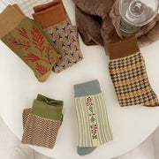 Winter Warm Retro Striped Socks for Women