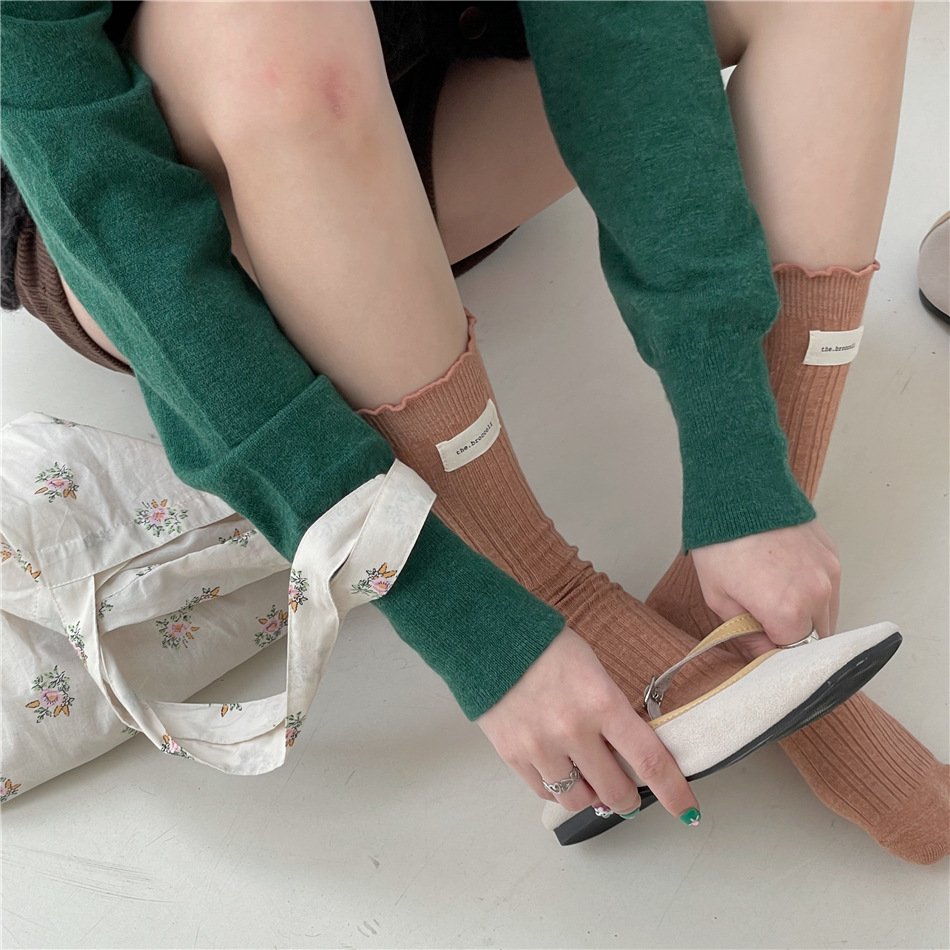 Cozy Autumn Ruffled Socks for Girls