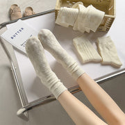 Women's Mid Calf Thick Thread Diamond Lattice Socks