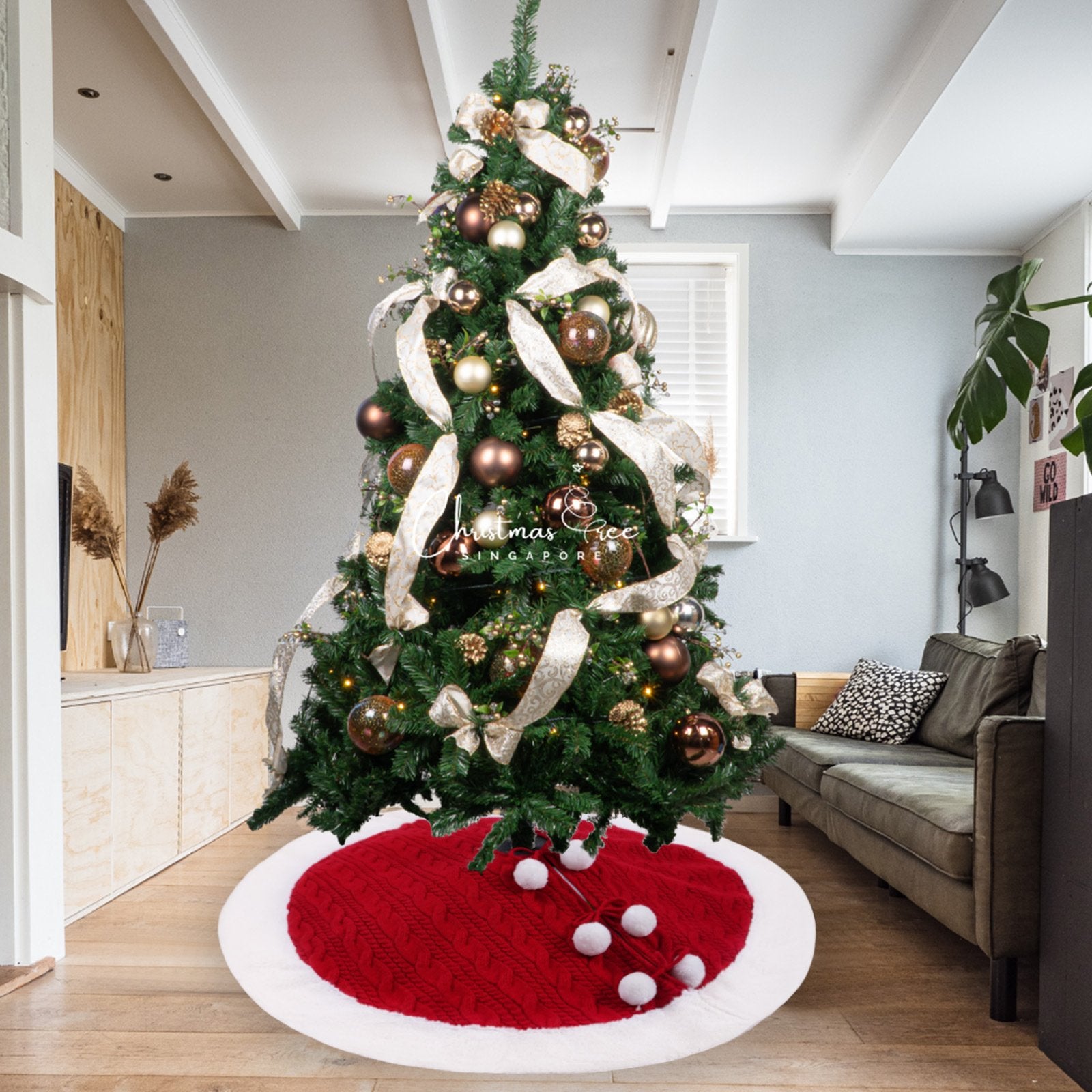 Cozy Christmas Tree Skirt Shawl