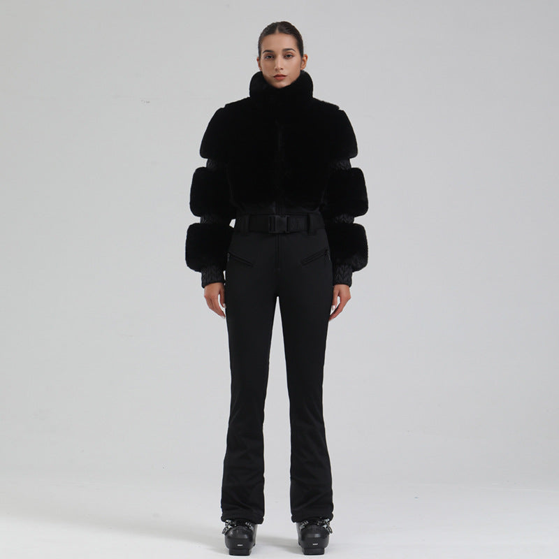Women's Waterproof Windproof One-Piece Winter Ski Suit