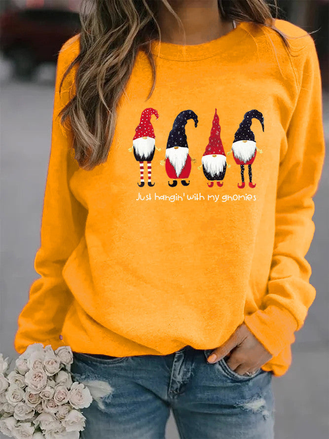 Cozy Letter Print Crew Neck Sweatshirt