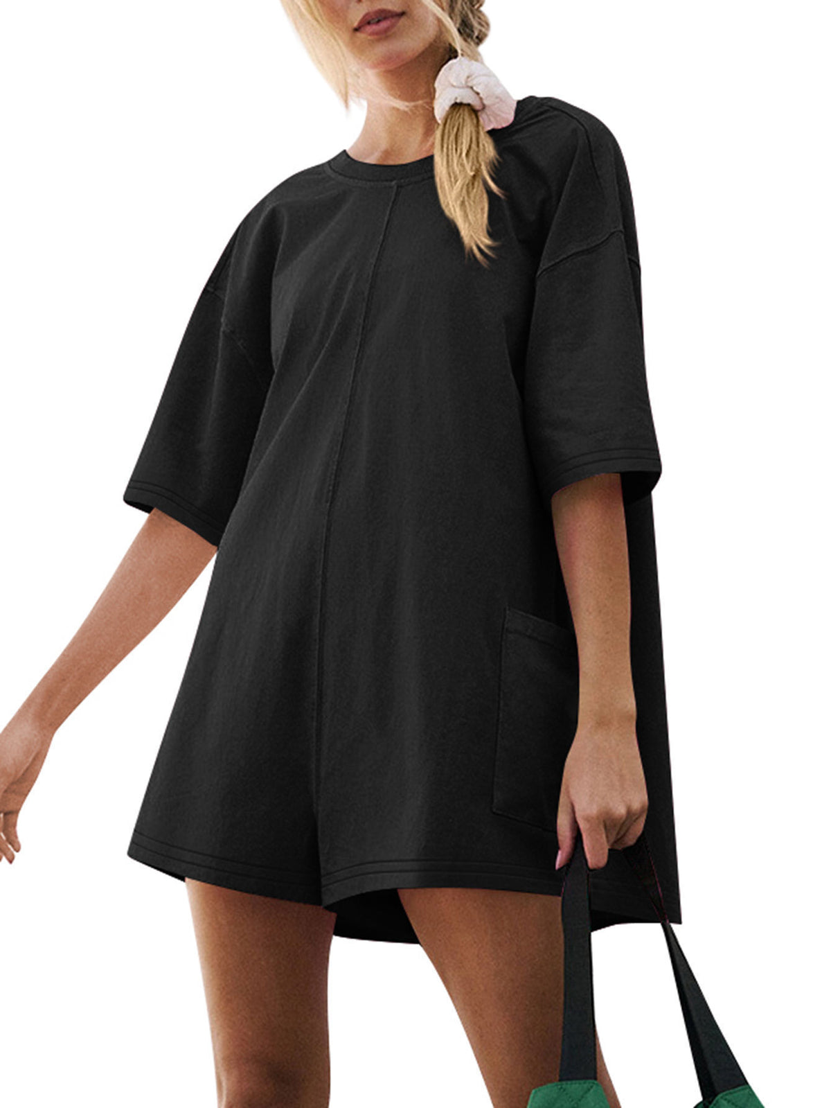 Women's Casual Loose Pocket Jumpsuit Romper