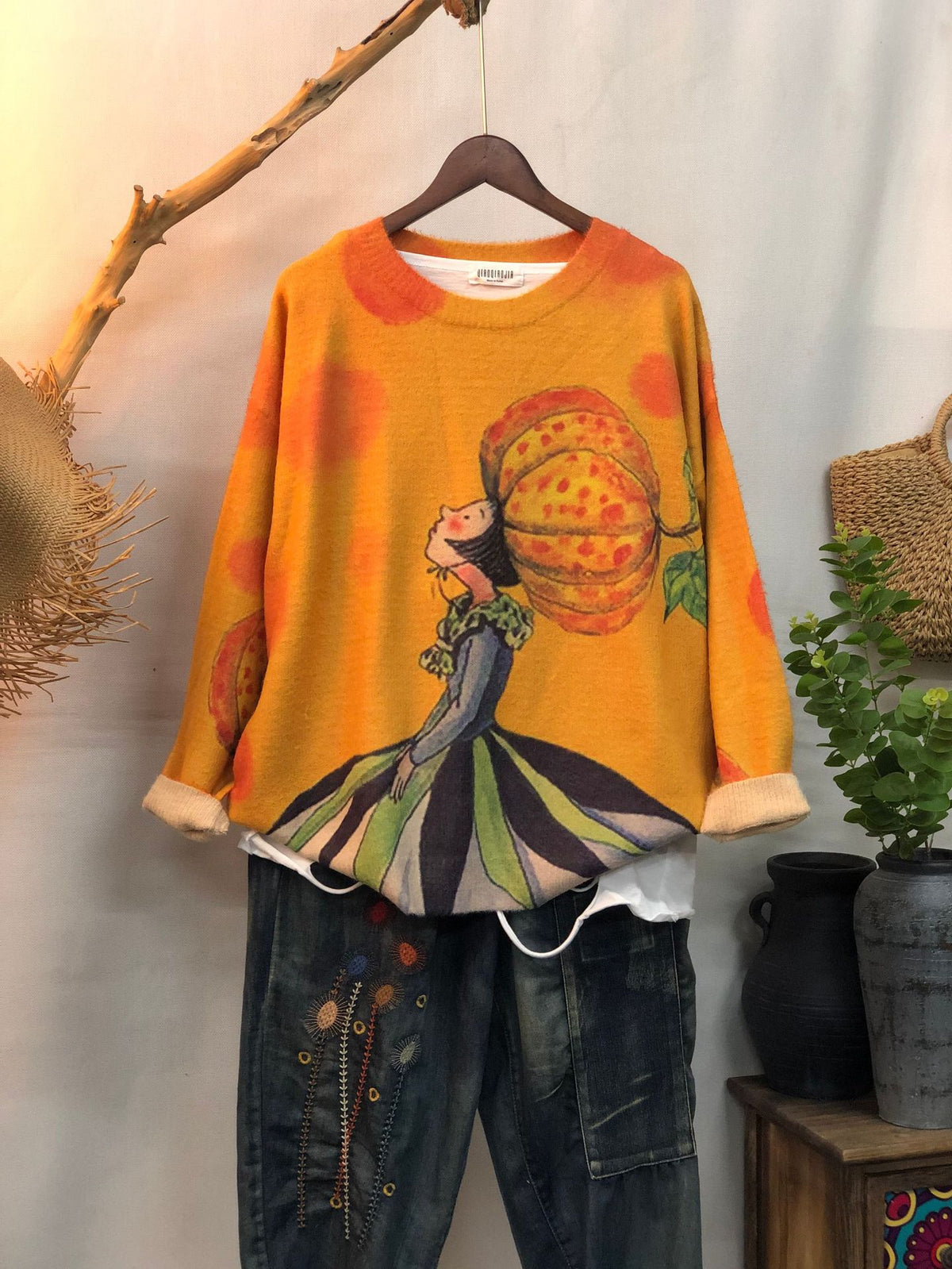 New Women's Loose-fitting Round-neck Sweater for Outerwear
