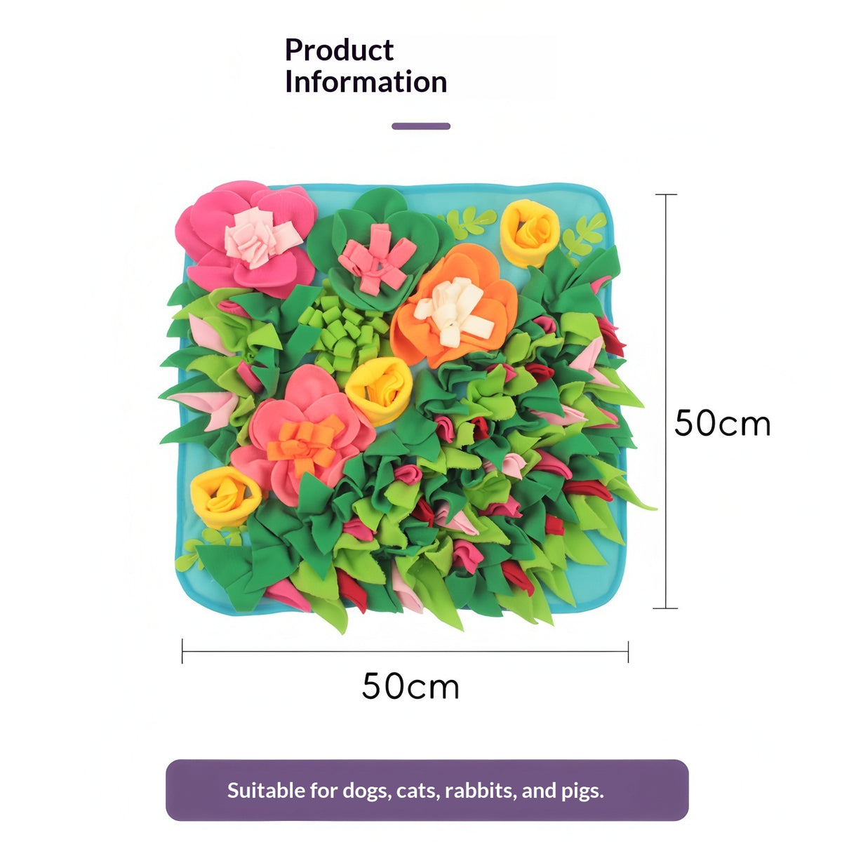 Pet Sniffing Mat Bionic Grass Style Play Mat Toy for Dogs and Cats