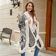 Women's Thick Knit Cloak for Winter