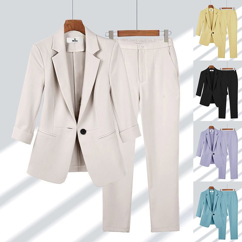Women's Office Blazer Suit Set
