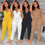 Women's Spring & Summer Vest Pant Set