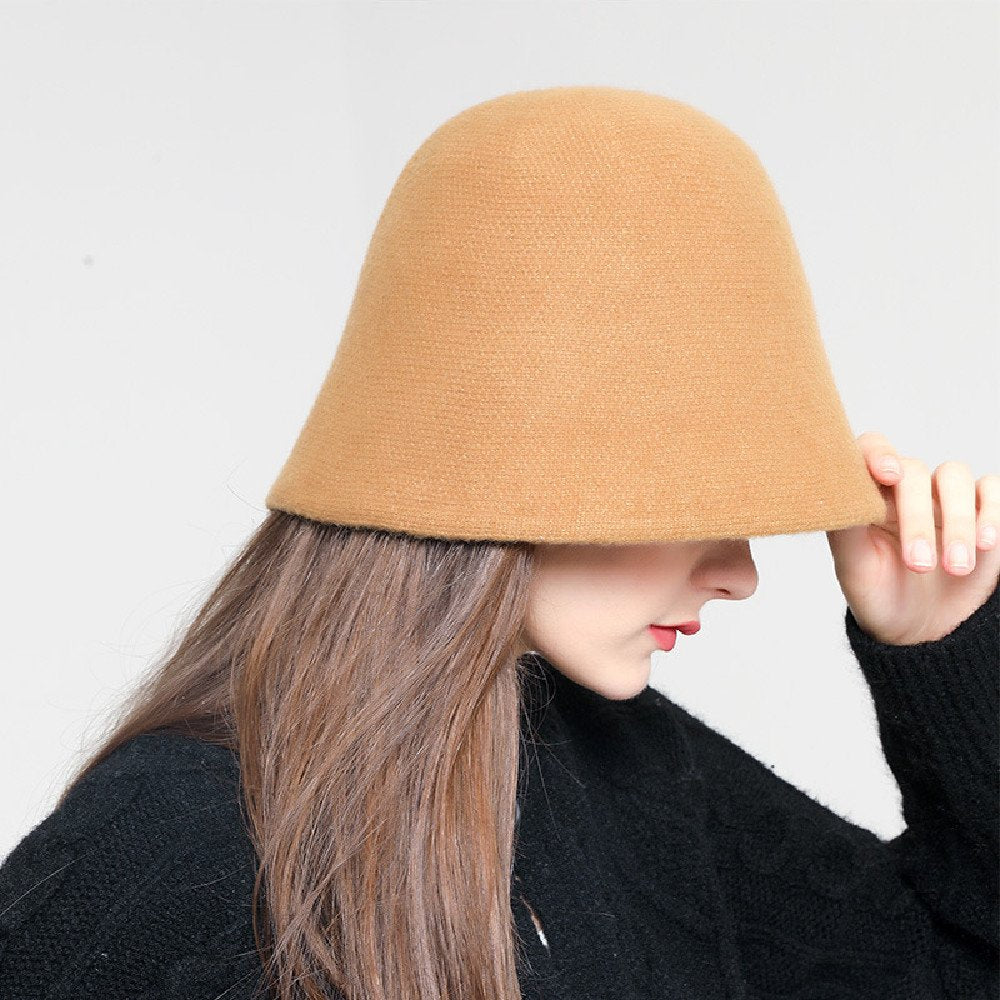 Winter Plaid Woolen Hat for Women