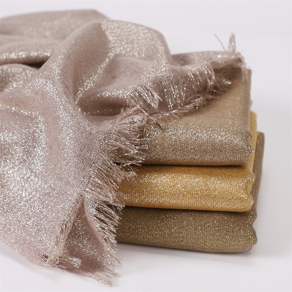 Golden Silver Color Shawl Scarf for Women