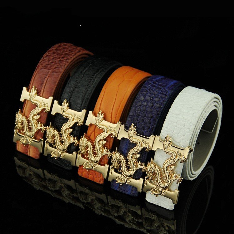 Elegant Crocodile Pattern Belt for Men