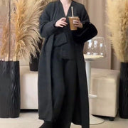 Women's 3-Piece Suit Set - Long Sleeve Cardigan & High Waist Pants