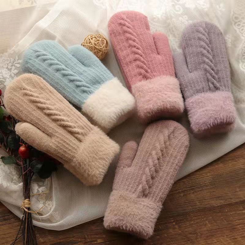 Warm Velvet Riding Gloves for Women