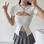 Slim Fit Zipper Top for Women