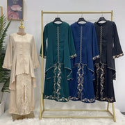 Apricot Embroidered Middle East Jumpsuit
