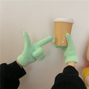 Warm Women's Plush Gloves Thickening for Winter