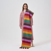 Stay Warm in Style with Colorful Striped Shawl