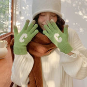 Warm Colorful Finger Gloves for Women
