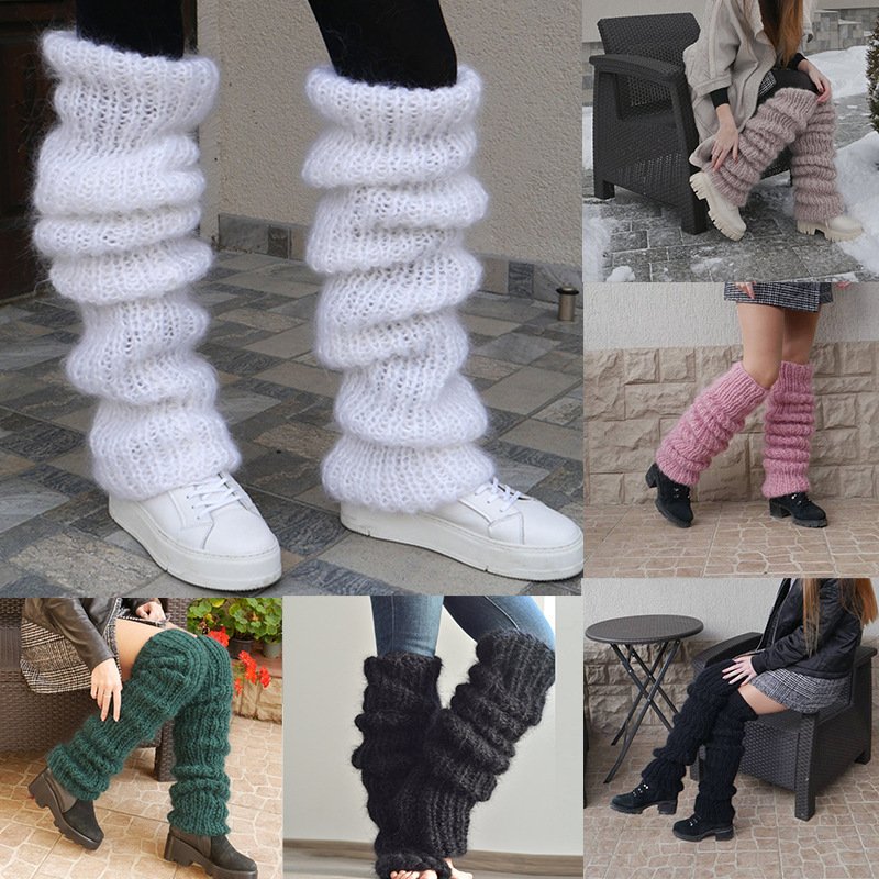 Winter Solid Color Casual Knitted Socks for Women