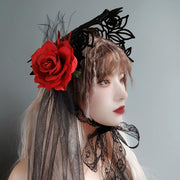 Rose Halloween Witch Hat for Women