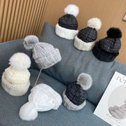 Cute Mink Fur Cap Women's Winter Warm Ear Protection Hat