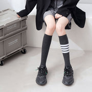 Comfortable 4-Bar Striped Socks for Women