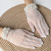 Beaded Fingerless Gloves for Women