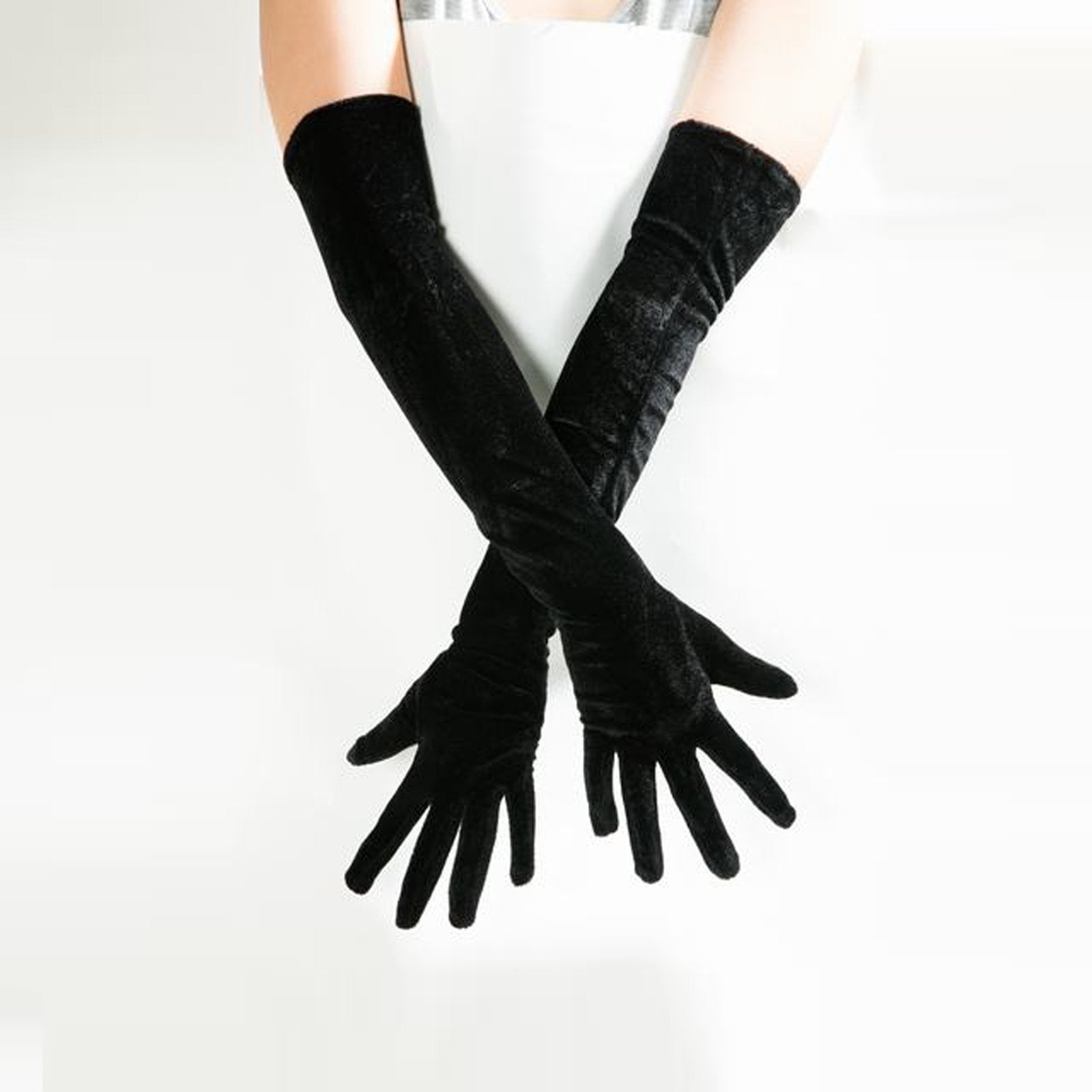 Warm Velvet Gloves for Women - 53cm Long