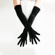 Warm Velvet Gloves for Women - 53cm Long