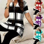 Casual Fashion Color-Block Digital Print Shirt Top