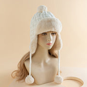 Warm Faux Rabbit Fur Hat with Velvet Ears Protection