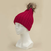Warm Fur Knit Cap