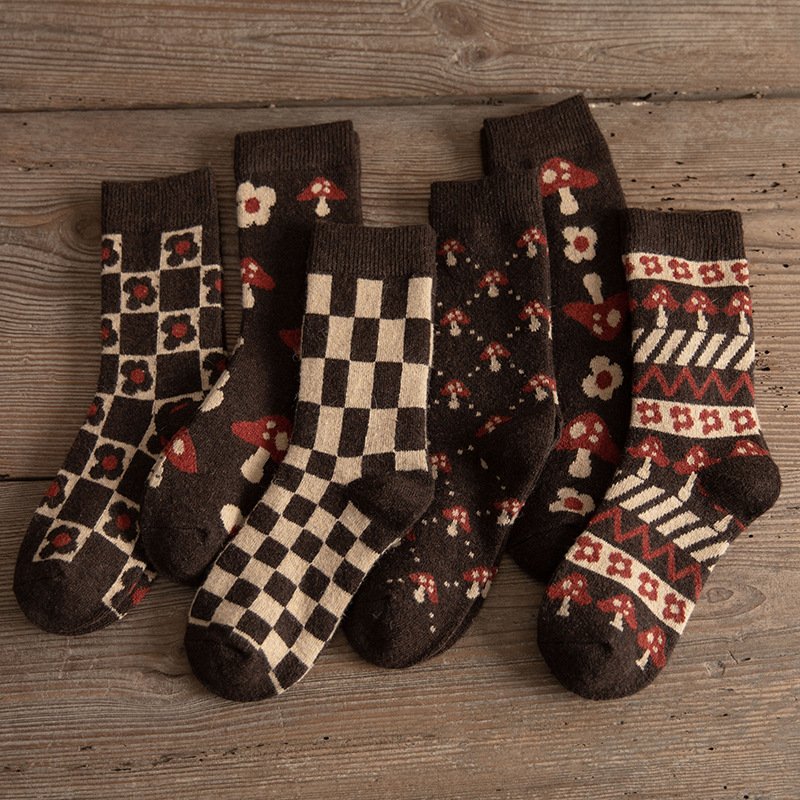 Warm Retro Wool Socks for Women