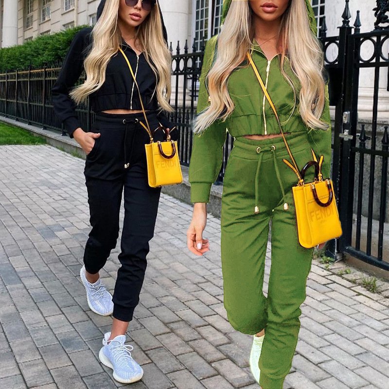 Women's Long Sleeve Hooded Sports Jumpsuit