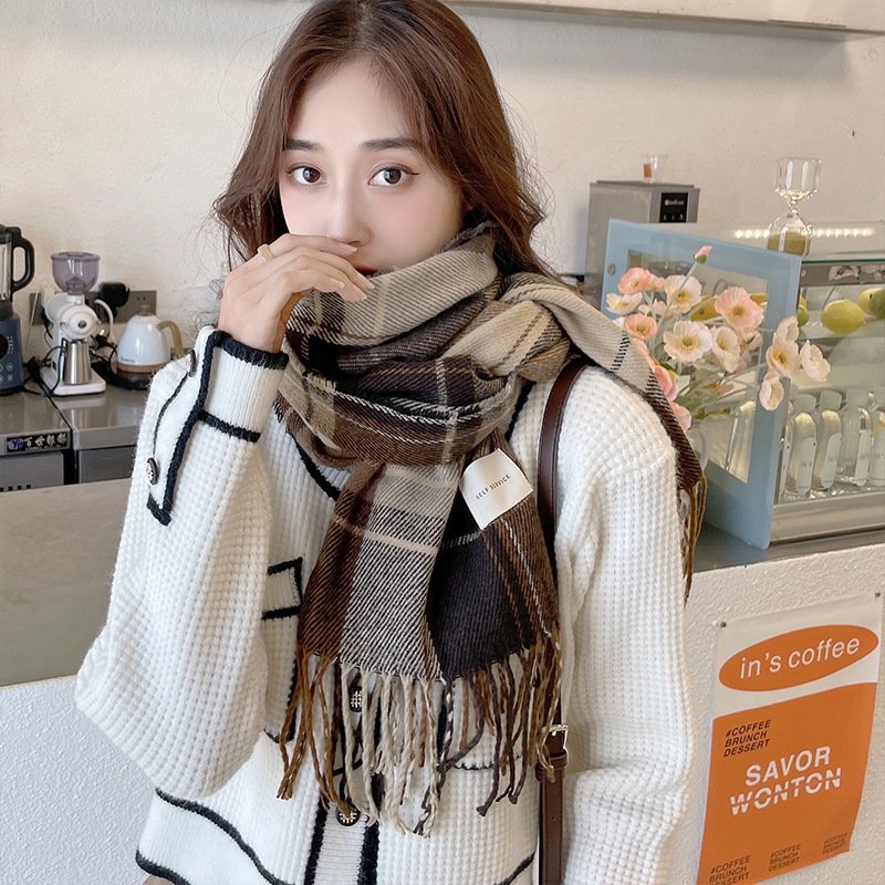 Warm Vintage Thermal Scarf for Winter