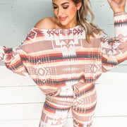 Cozy Printed Two-Piece Homewear Set for Women