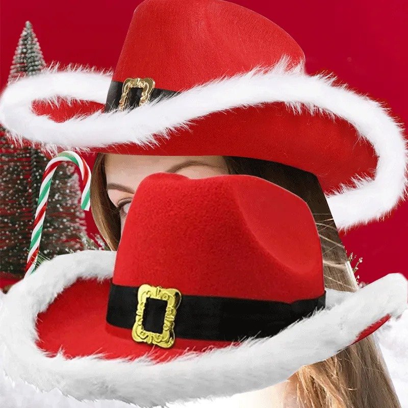 Glowing Christmas Cowboy Hat for Party