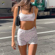 European-Style Low Waist Hip-Wrapped Jumpsuit Shorts for Women