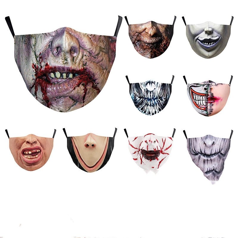 Funny Clown Face Double Layer Dust Mask