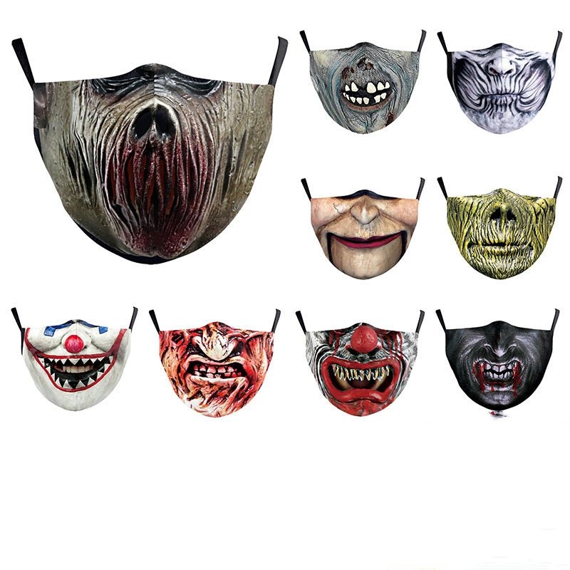 Halloween Clown Dust Mask - Funny Horror Double-layer Protection