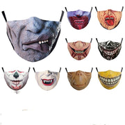 Halloween Funny Horror Face Dust Mask for Adults